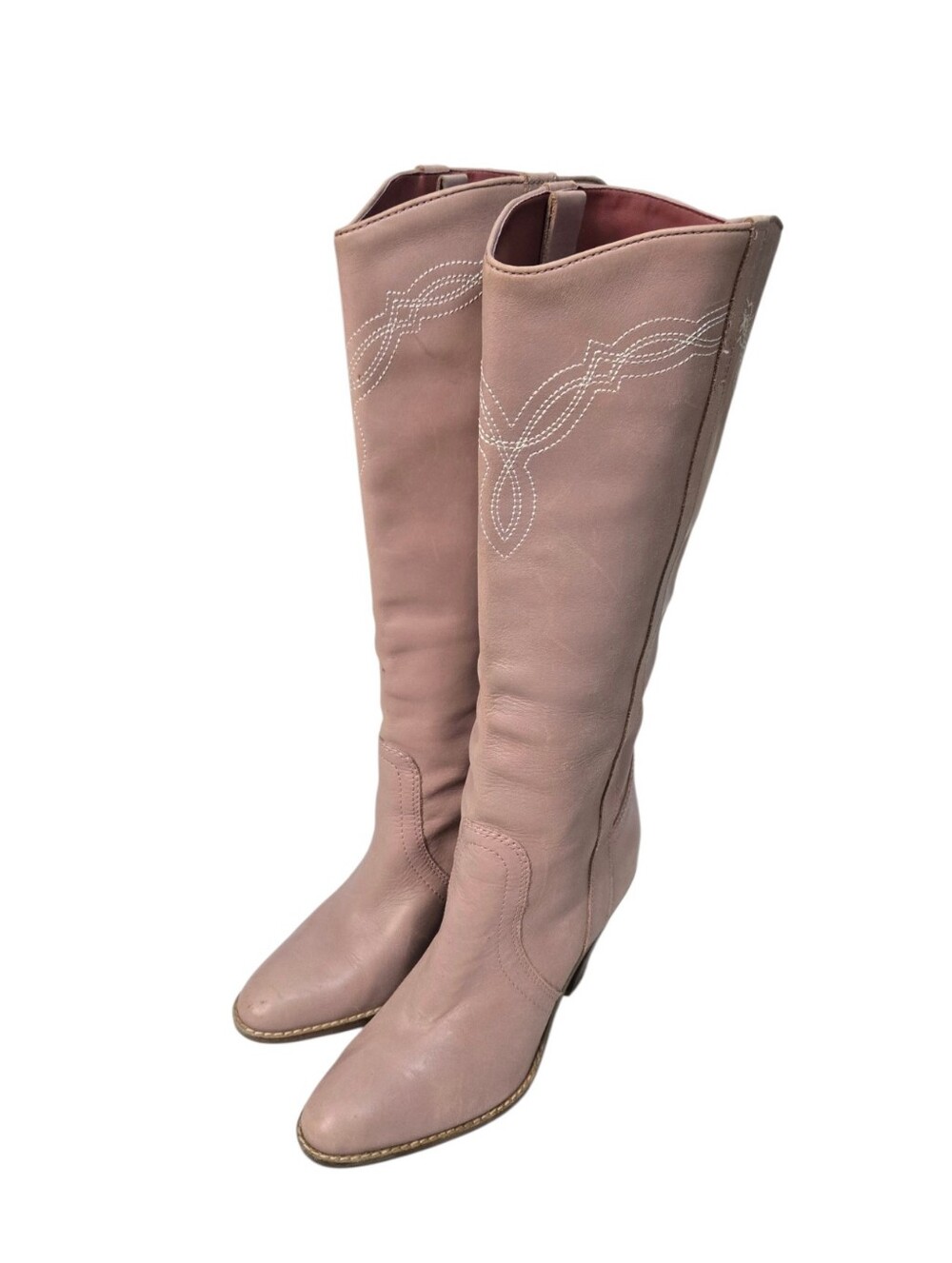 BCBGirls Leather Boots in Dusty Rose